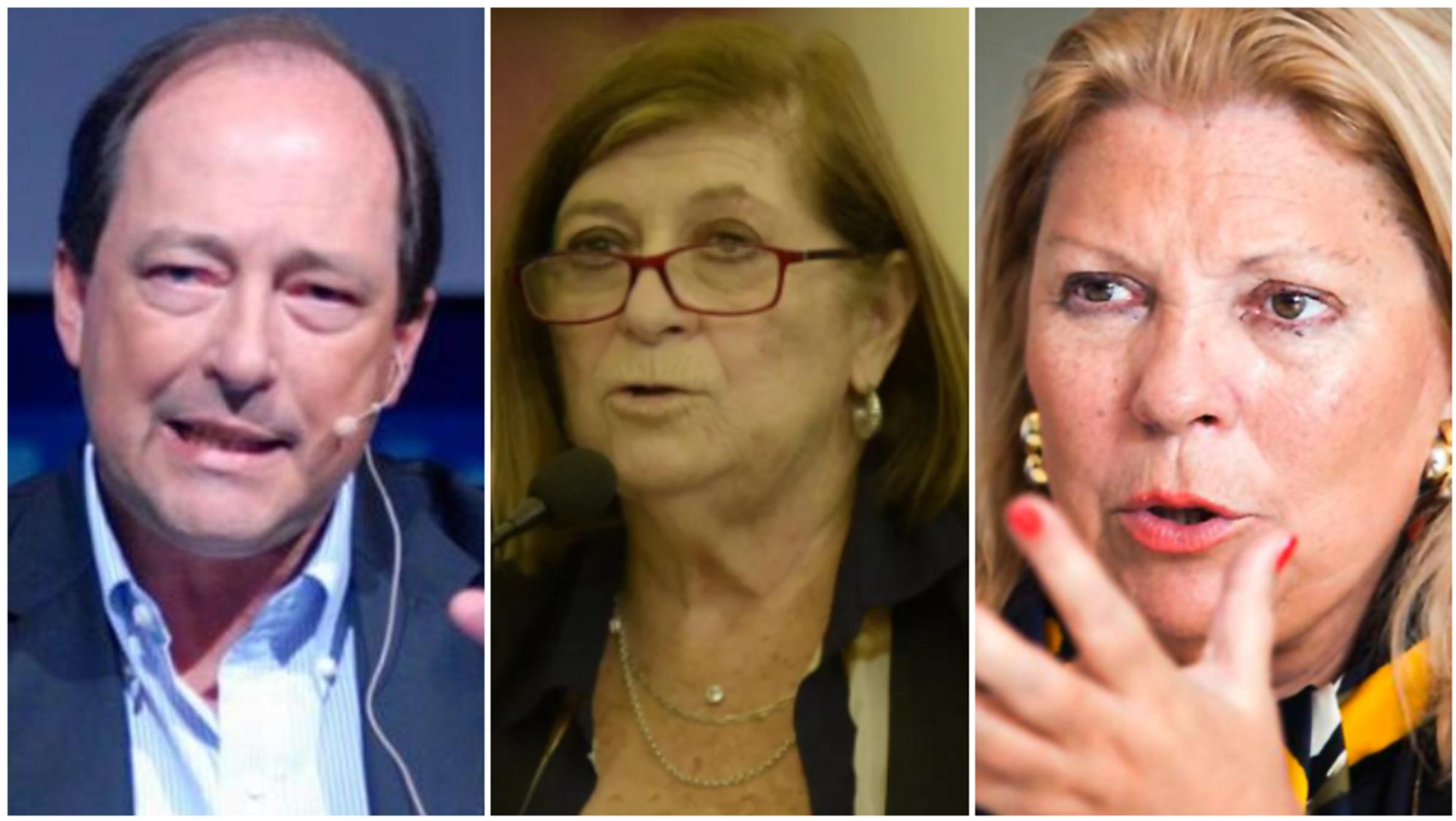 Ernesto Sanz, María Luisa Storani, y Elisa Carrió.