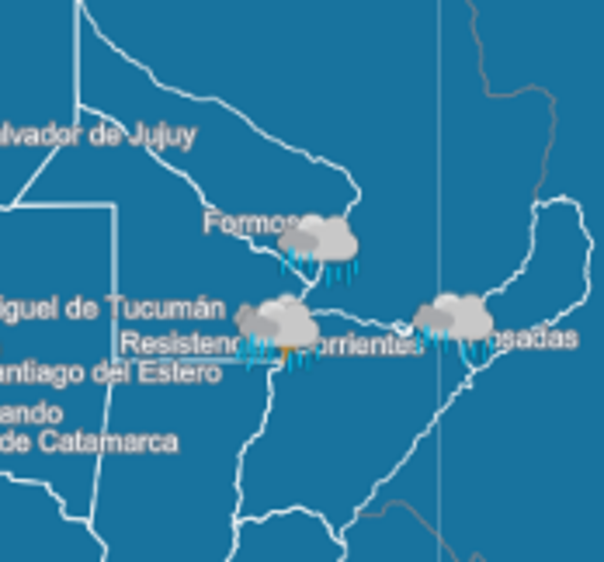 El clima para la región noreste.