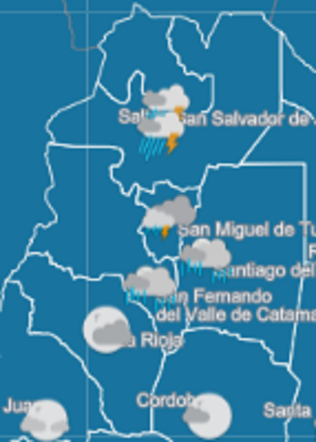 El clima para la región noroeste.