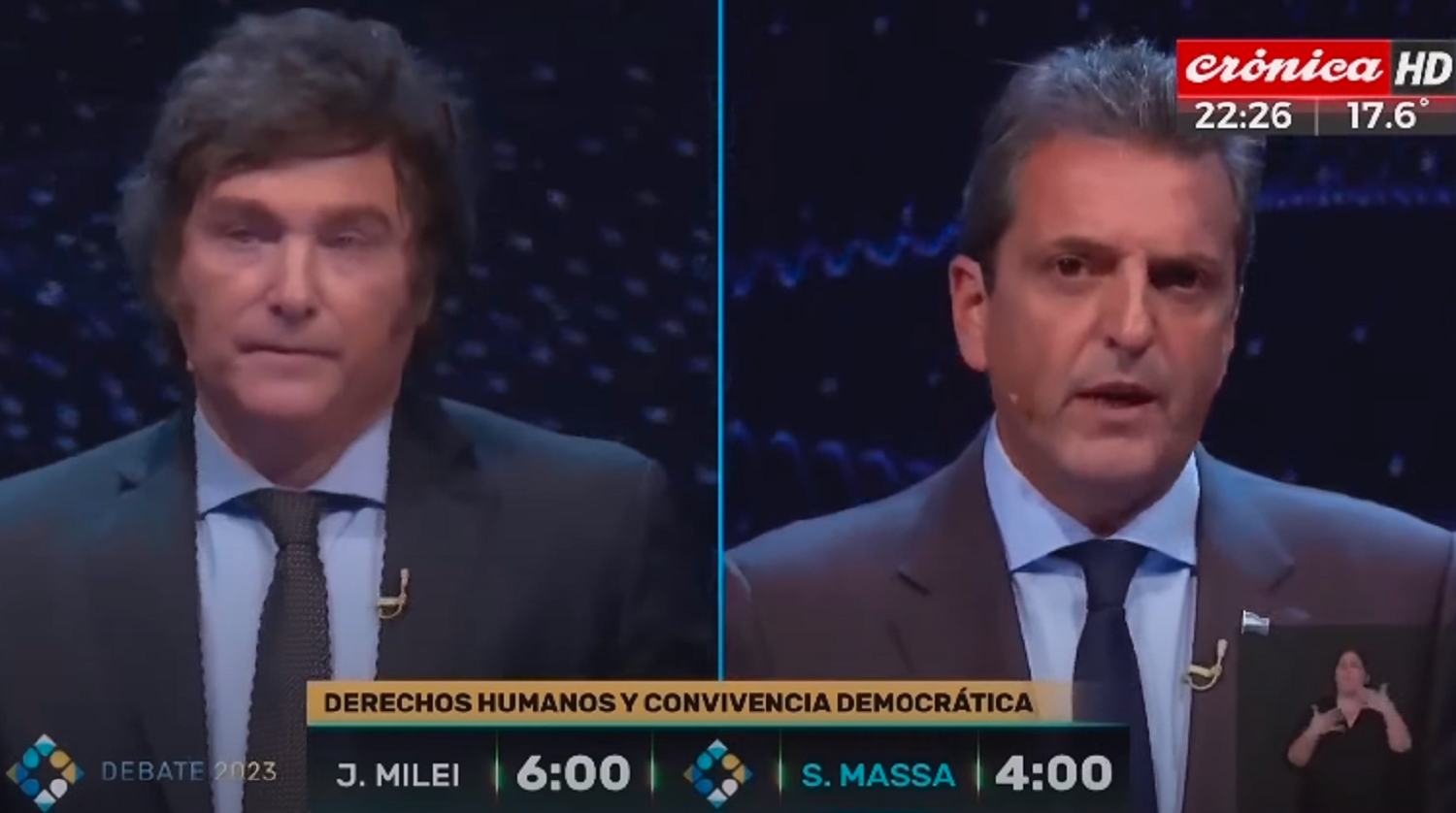 Debate presidencial: esto debatieron Massa y Milei en el bloque 