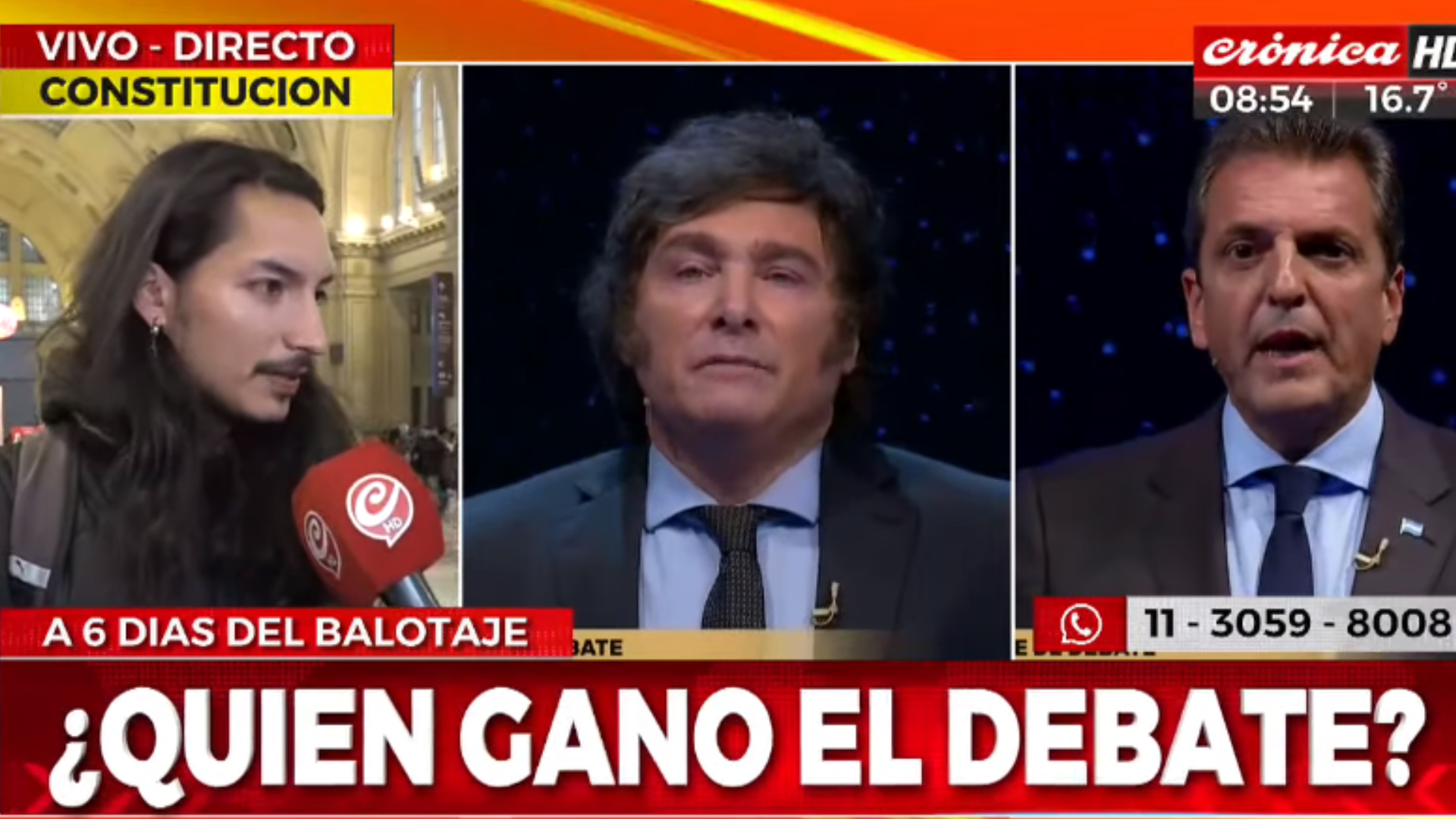 Sergio Massa o Javier Milei, ¿Quién ganó el debate?.