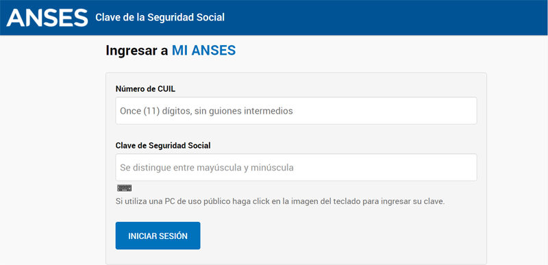 Quienes deseen conocer los montos de las cuotas de nuevo crédito deberán ingresar a Mi ANSES con la Clave de la Seguridad Social.