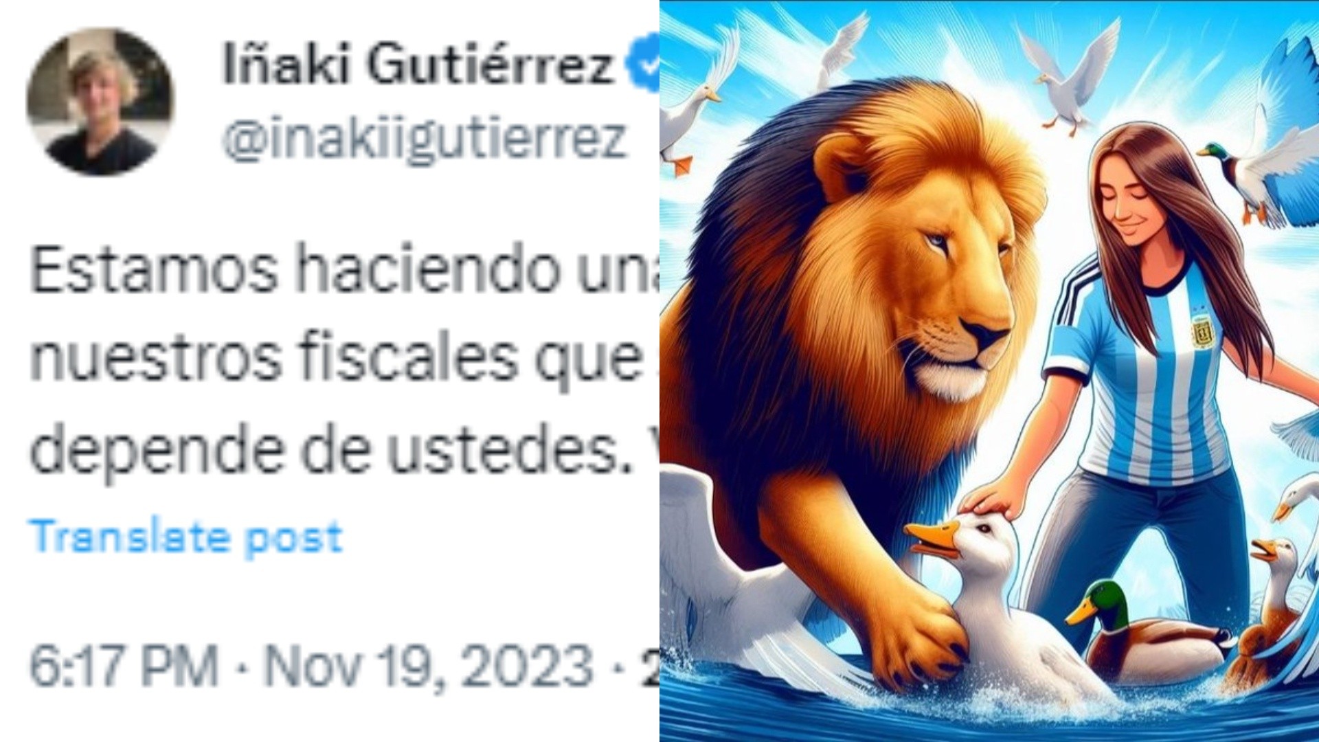 El tweet de Iñaki Gutierrez sobre el cierre de los comicios. (Twitter)