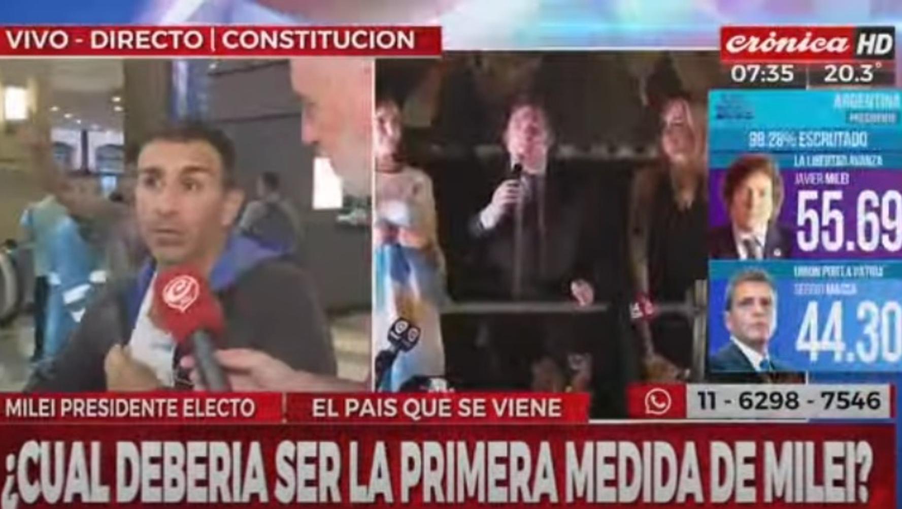 La calle respondió cuál debería ser la primera medida de Javier Milei (Crónica HD).