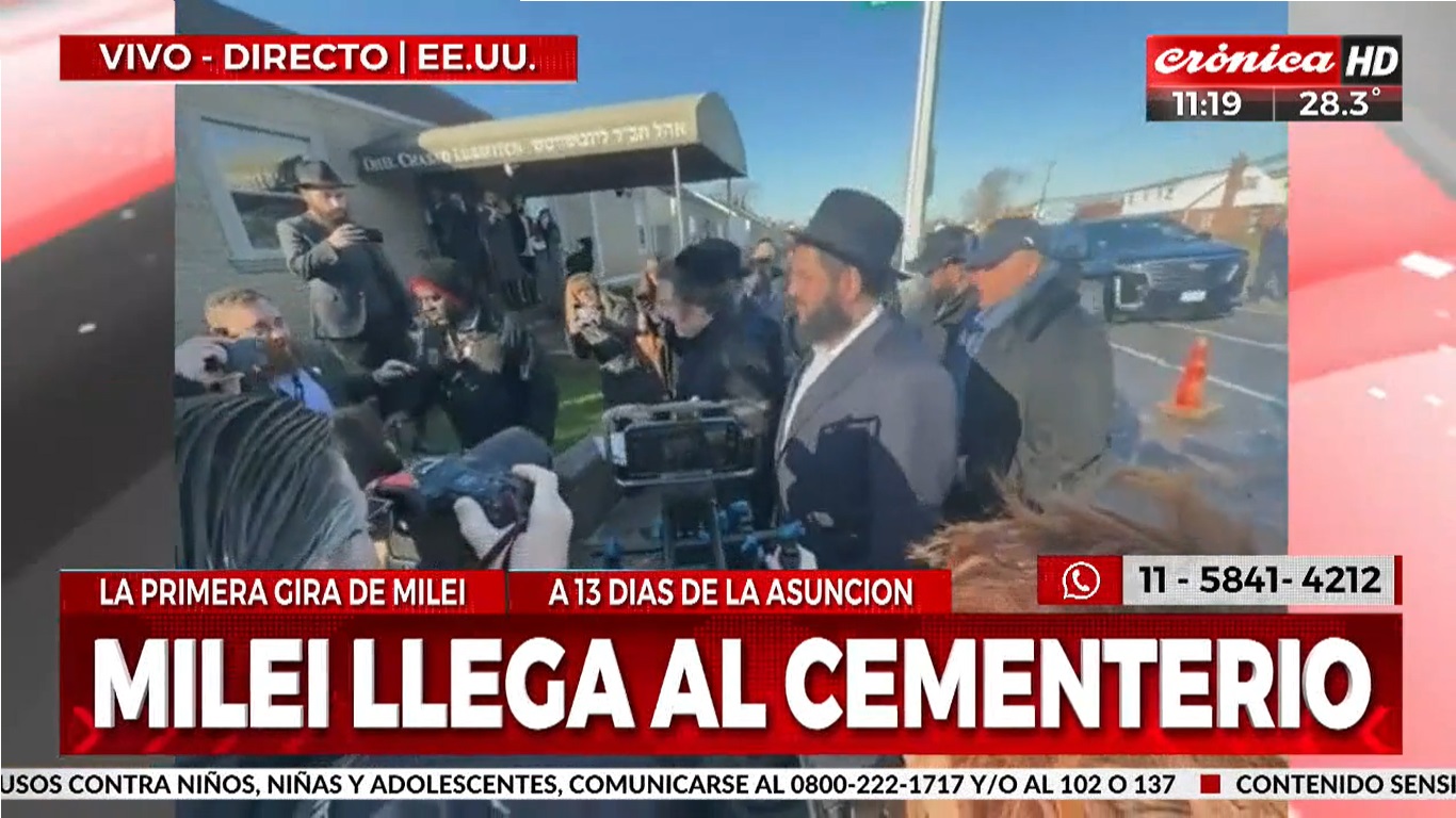 Así visitó Milei la tumba del 'Rebe de Lubavitch' (Oscar García, para Grupo Crónica).