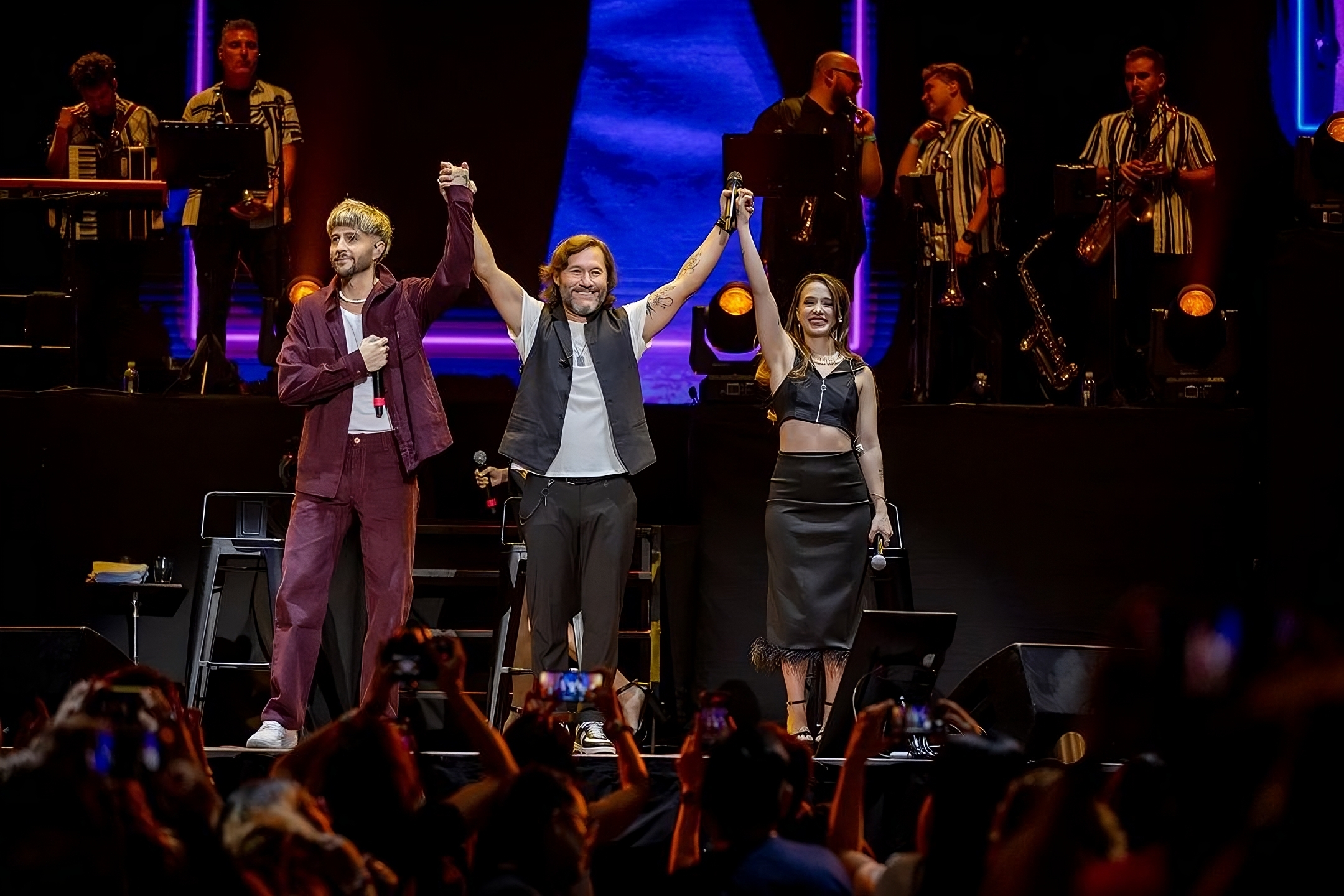 Benja, Diego y Ángela; los Torres unidos por la música en este lanzamiento.