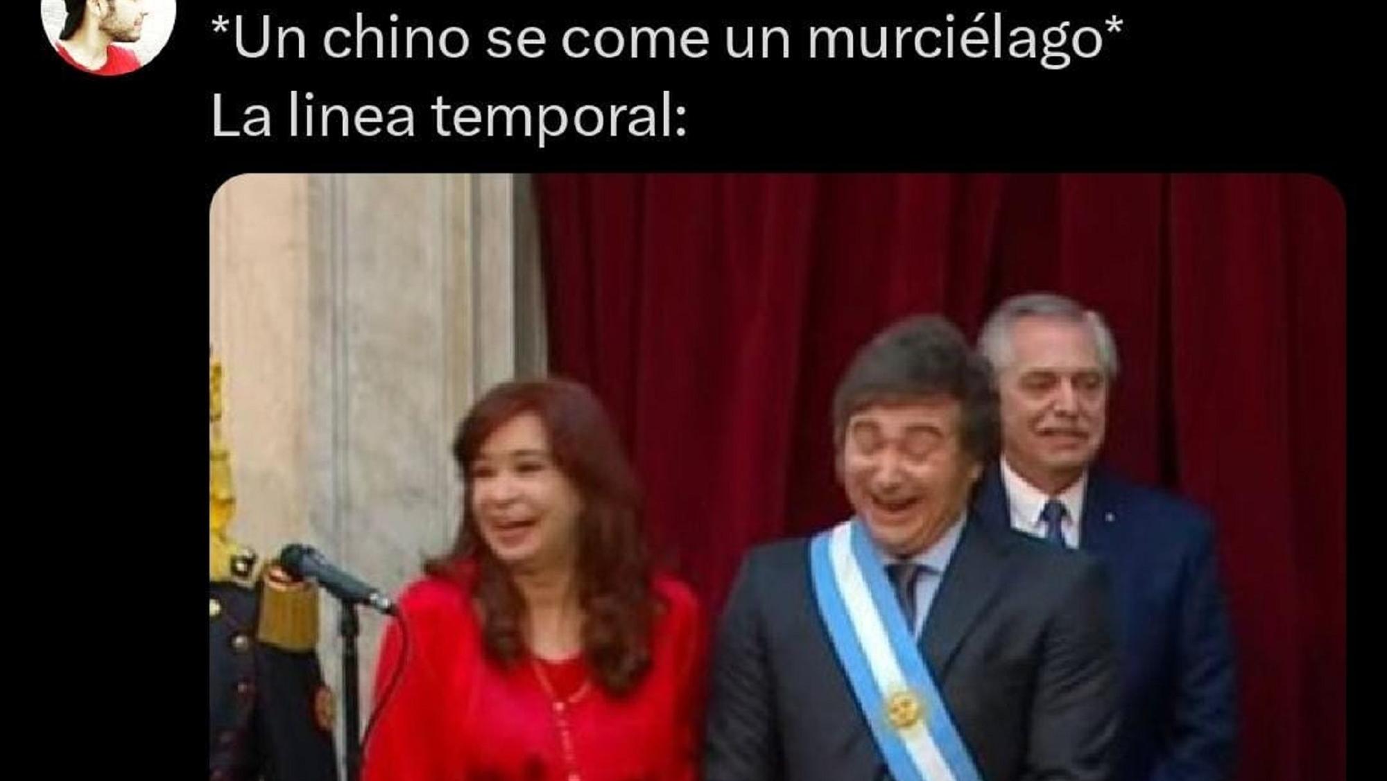 Los memes de la asunción presidencial de Javier Milei, en una jornada histórica.