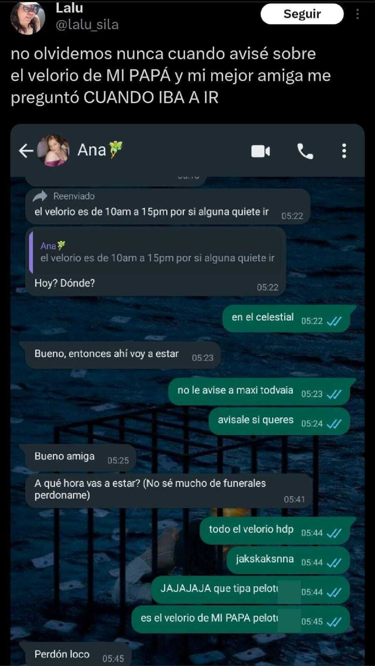 La conversación entre la joven protagonista y su amiga.