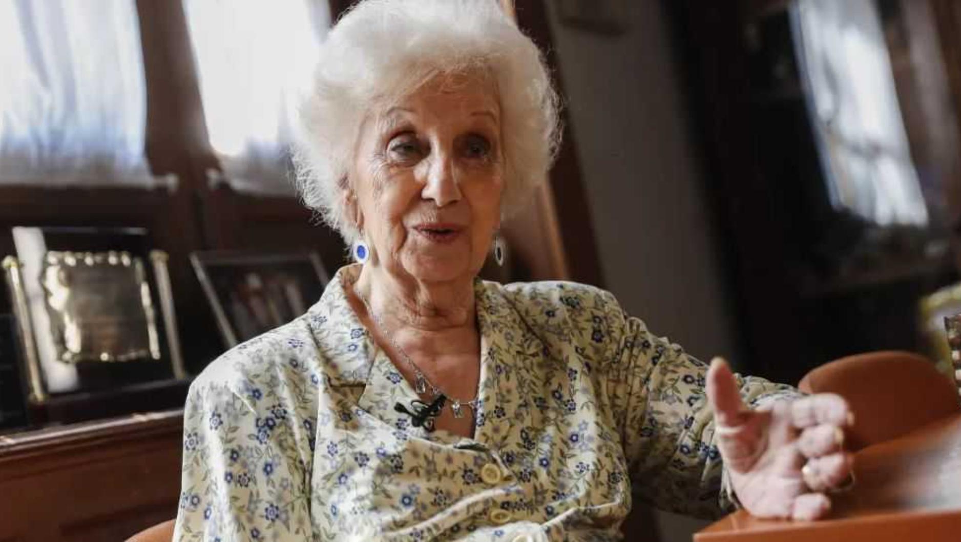 Estela de Carlotto, titular de Abuelas de Plaza de Mayo.