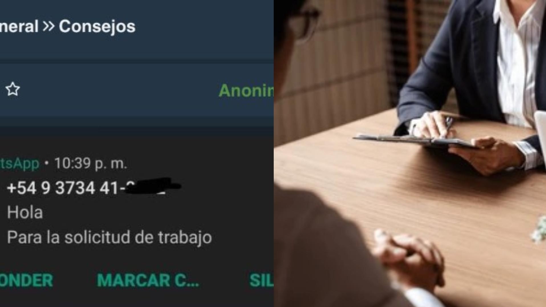 Le escribieron por un trabajo y le llamó la atención un polémico detalle.