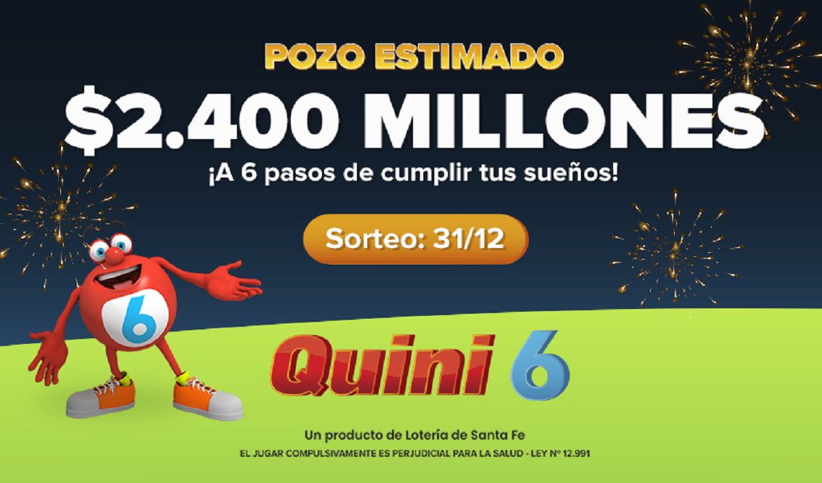 Quini 6: el pozo para el sorteo del 31 de diciembre.